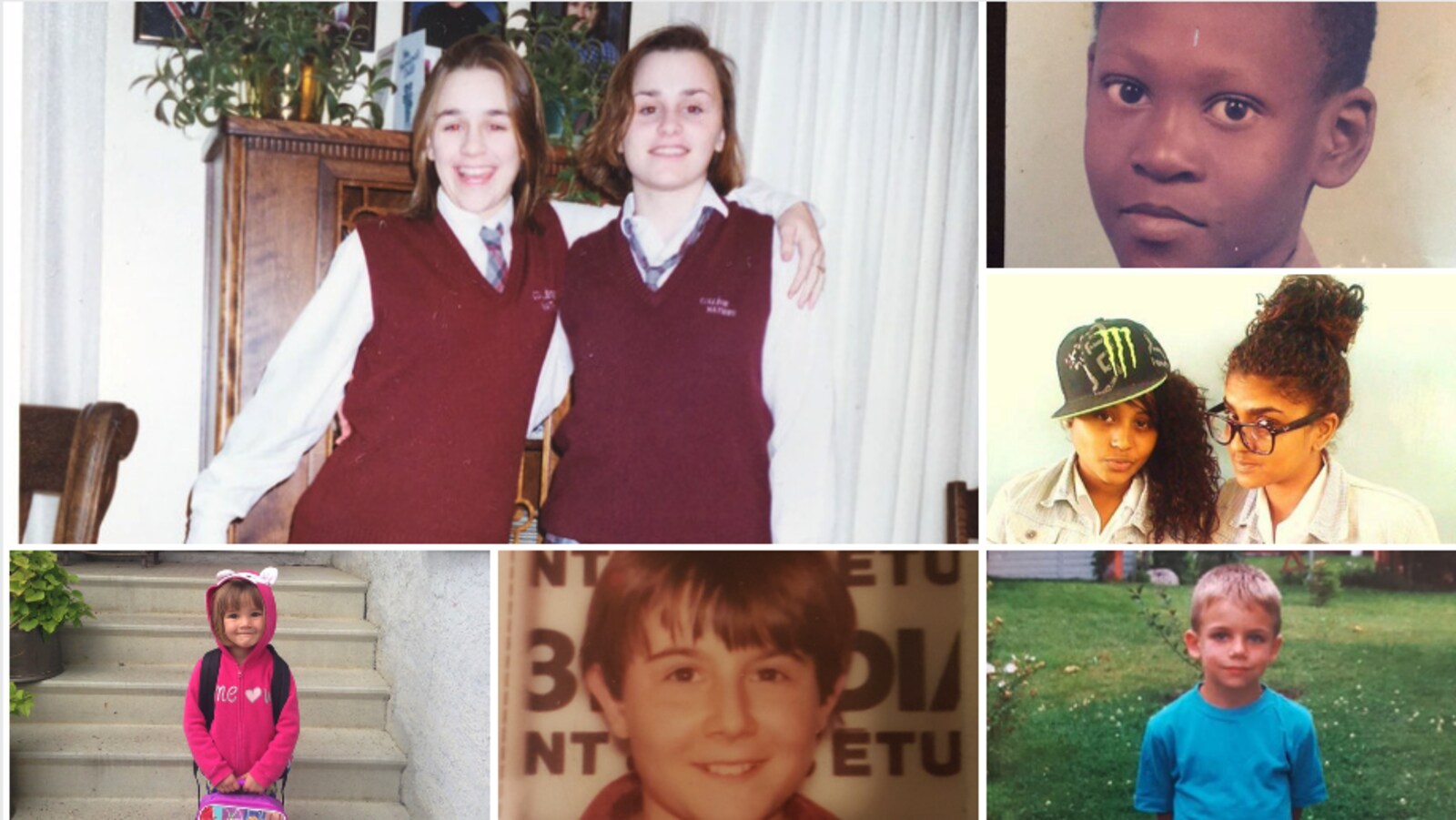 Collage de photo d'école
