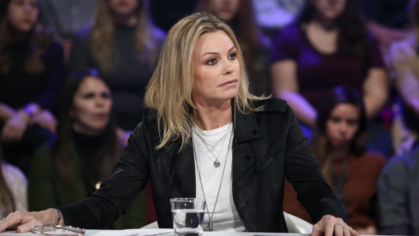Caroline Néron lors de son passage à l'émission Tout le monde en parle.
