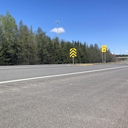 Portion de la route 55  à Trois-Rivières, lieu d'un accident mortel