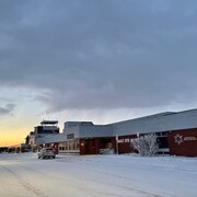 L'aéroport de Sault-Sainte-Marie pendant l'hiver.