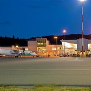 Une vue du terminal de l'aéroport de Victoria.