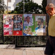 Des affiches électorales des principaux partis espagnols.