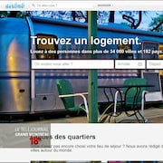 Page d'accueil du site web d'Airbnb en 2013