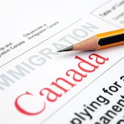 Un formulaire d'application de Citoyenneté et Immigration Canada.