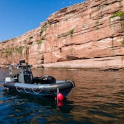 Selon la Garde c&ocirc;ti&egrave;re canadienne, le plongeur qui a &eacute;t&eacute; attaqu&eacute; effectuait une sortie de plong&eacute;e &agrave; bord de ce bateau.