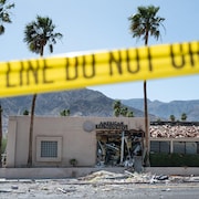 Une clinique lourdement endommagée en Californie, le 17 mai 2025.