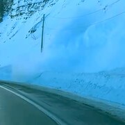 Une avalanche sur la route 132. 