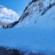 Une avalanche sur la route 132. 