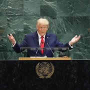 Donald Trump à la tribune de l'Assemblée générale de l'ONU.