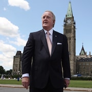 Brian Mulroney, devant le parlement canadien.