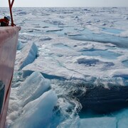 Le brise-glace Amundsen dans l'océan Arctique.