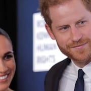Prince Harry, Duke of Sussex, and Meghan, Duchess of Sussex attend the 2022 Robert F. Kennedy human rights Ripple of Hope Award gala in New York City on Dec. 6. (Andrew Kelly/Reuters)
