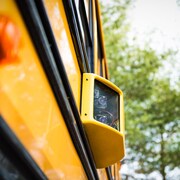 Une caméra sur un autobus scolaire. 