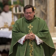 Le cardinal Gérald Cyprien Lacroix lors d'une messe à la basilique Saint-Pierre, à Rome. (Photo d'archives)