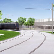 Esquisse du futur Centre d’exploitation et d’entretien du tramway.