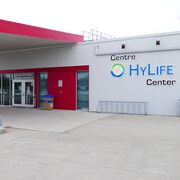 L'aréna de La Broquerie, le Centre HyLife en avril 2023. 