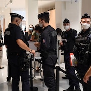 Des policiers au palais de justice de Paris