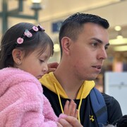 Cristian Grajales et sa fille, Luciana, fraichement arrivé de Colombie.