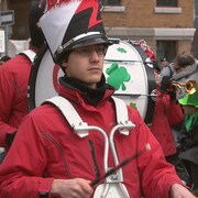 Des musiciens lors du 10e défilé de la Saint-Patrick à Québec