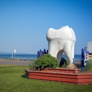 Sculpture de dent à Maria en Gaspésie.