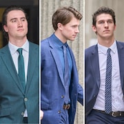 Dillon Dubé, Alex Formenton, Carter Hart, Cal Foote et Michael McLeod.