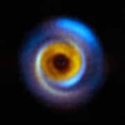 Image montrant le disque de formation de planètes MWC 758.