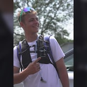 Dominic Pouliot apr&egrave;s sa course