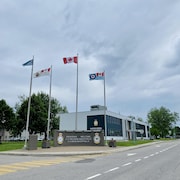 Le poste d'entré de la base militaire de Bagotville, au Saguenay-Lac-Saint-Jean.