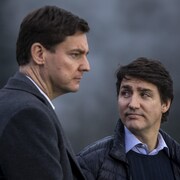 David Eby et Justin Trudeau, le 20 février 2024.