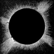 Dessin de l'éclipse du 18 août 1868 observée en Inde.