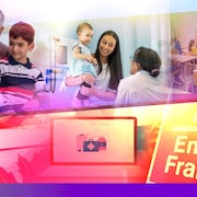 Image-titre de la page sur la thématique de l'éducation, la santé et l'immigration.