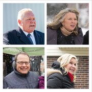 Doug Ford, Marit Stiles, Mike Schreiner et Bonnie Crombie.