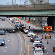 Des embouteillages sur l'autoroute Don Valley, à Toronto.