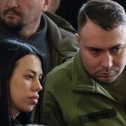 Marianna Boudanova et son mari Kyrylo Boudanov lors d'un événement militaire. 