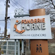 L'entrée de la Fonderie Horne à Rouyn-Noranda.