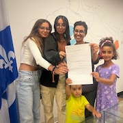 Leila Fitouri et ses enfants.