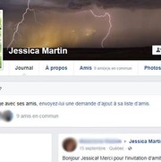 Entête du profil de la fausse journaliste Jessica Martin, où l'on voit sa photo de profil. Elle mentionne avoir travaillé pour TVA.