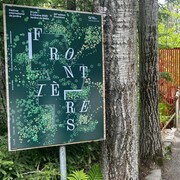 Une pancarte du Festival international de jardins