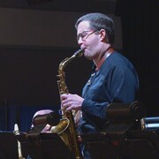 Un musicien lors du Festival de jazz de Regina le 22 juin 2025.