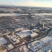 Vue aérienne de Québec.