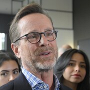 Frédéric Beauchemin en mêlée de presse.