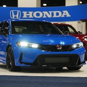 Une Honda Civic Si en montre au salon de l'auto de Denver, le 4 avril 2024.
