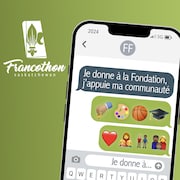 L'identité visuelle du Francothon 2024 de la Fondation fransaskoise.