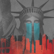 La statue de la Liberté domine la ville de New York.
