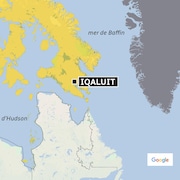 Carte du Canada situatnt le Nunavut et sa capitale, Iqaluit.