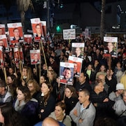 Un rassemblement appelant à la libération des otages à Tel-Aviv le 20 janvier 2023.