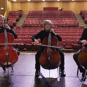 De gauche à droite: Iain, Sylvia et Jérémi Martin font tous partie de l'Orchestre symphonique de Timmins.