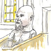 Jeremy Skibicki assis en silence le cinquième jour de son procès, le 6 mai 2024.
