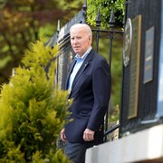 Joe Biden à la sortie de l'église.