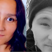 Deux photos côte à côte, de Mylène Masson-Bessette et Joey Bilodeau.